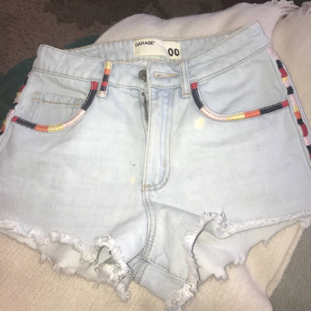 High waisted jean shorts